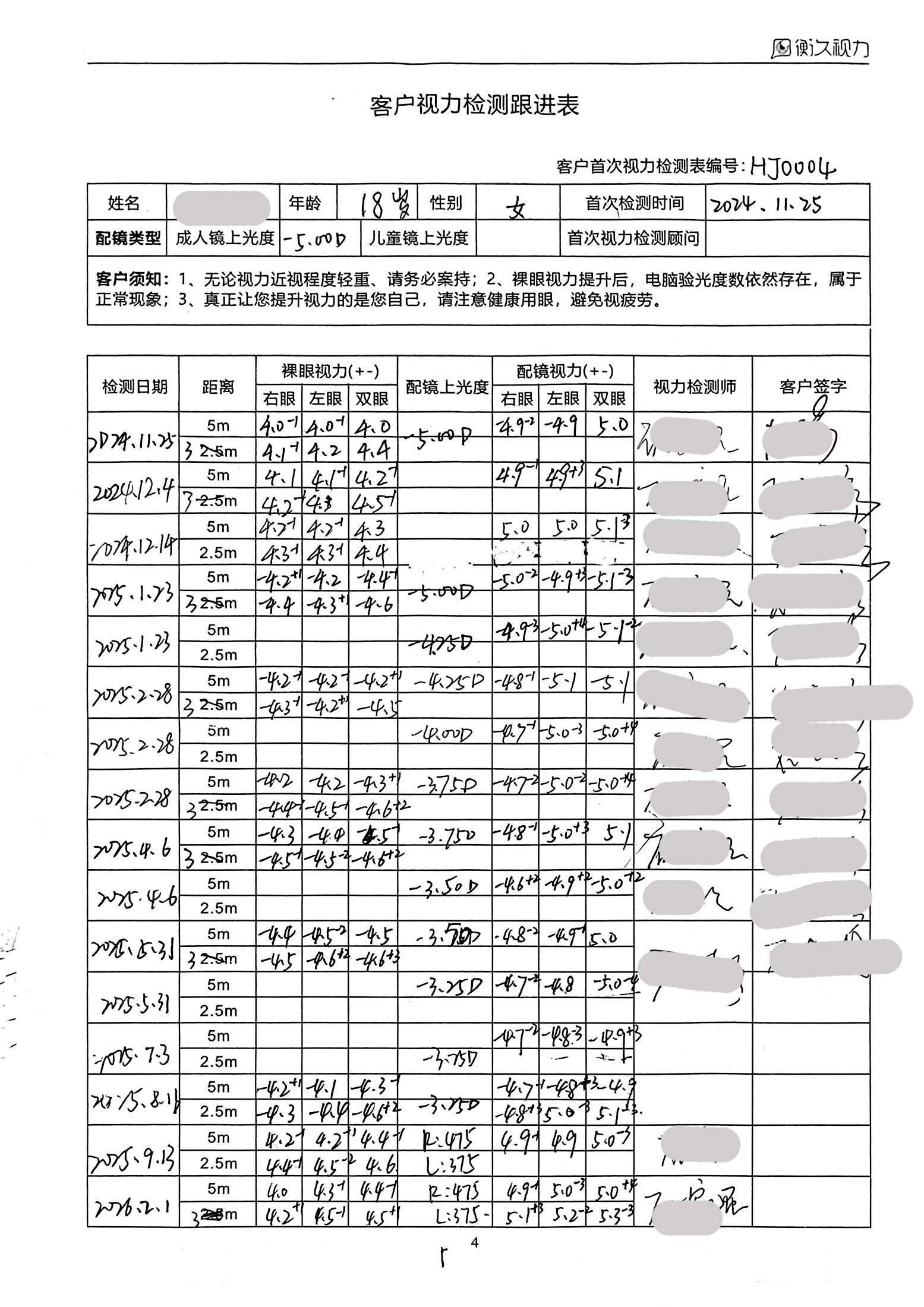裸眼视力案例 02
