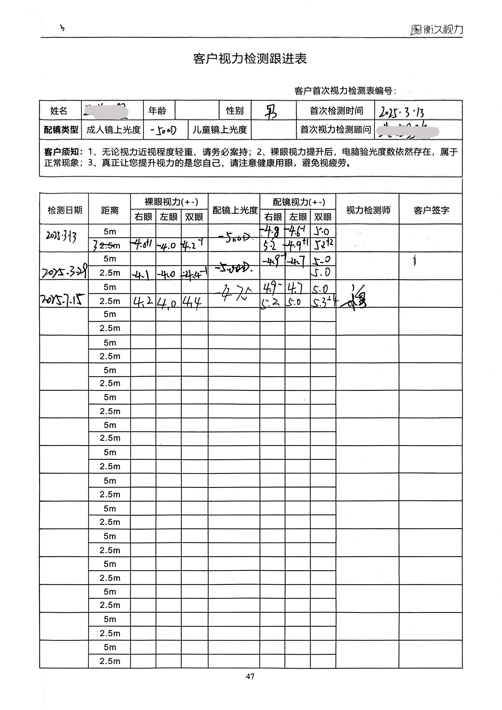 裸眼视力案例 21