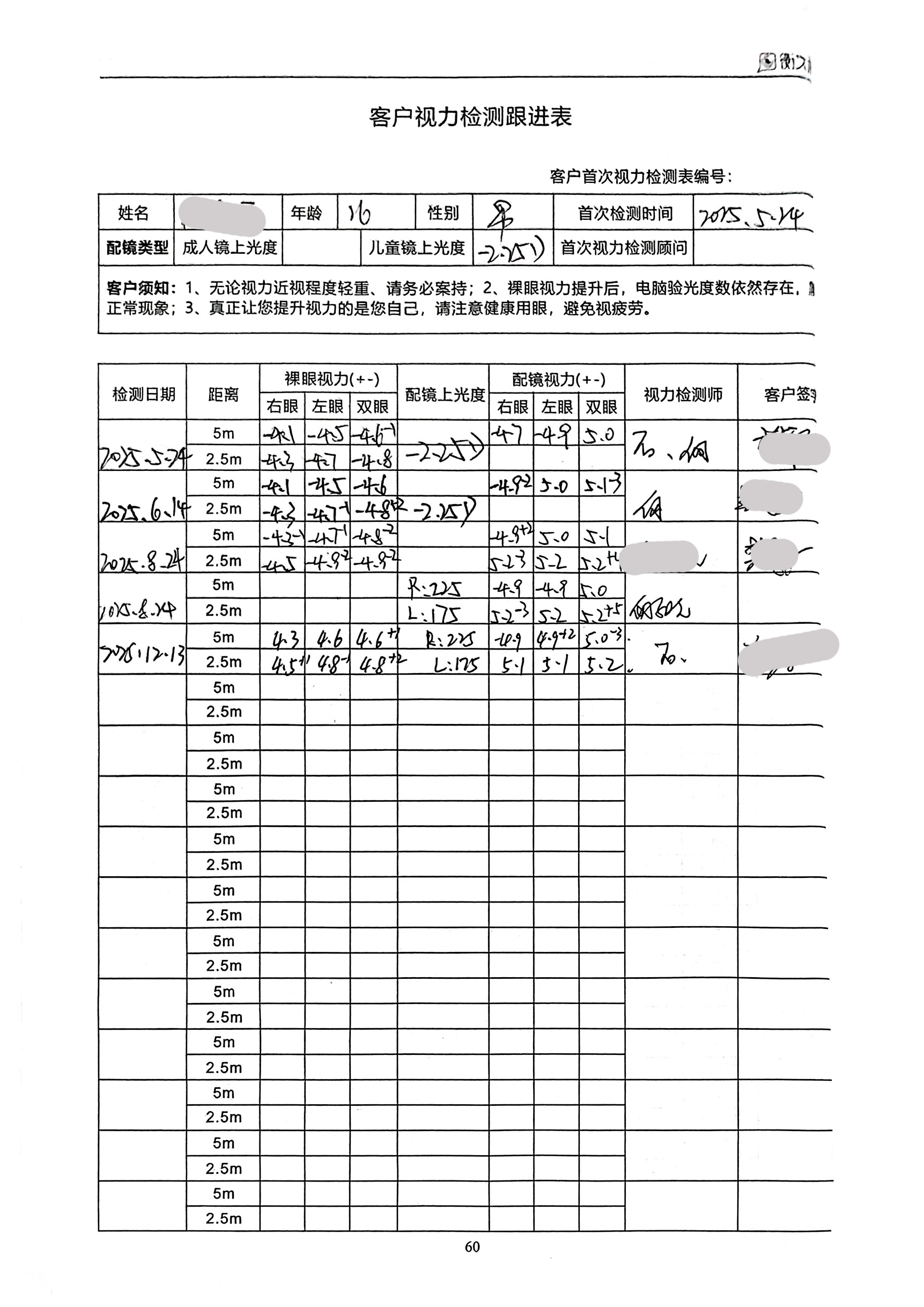 裸眼视力案例 25