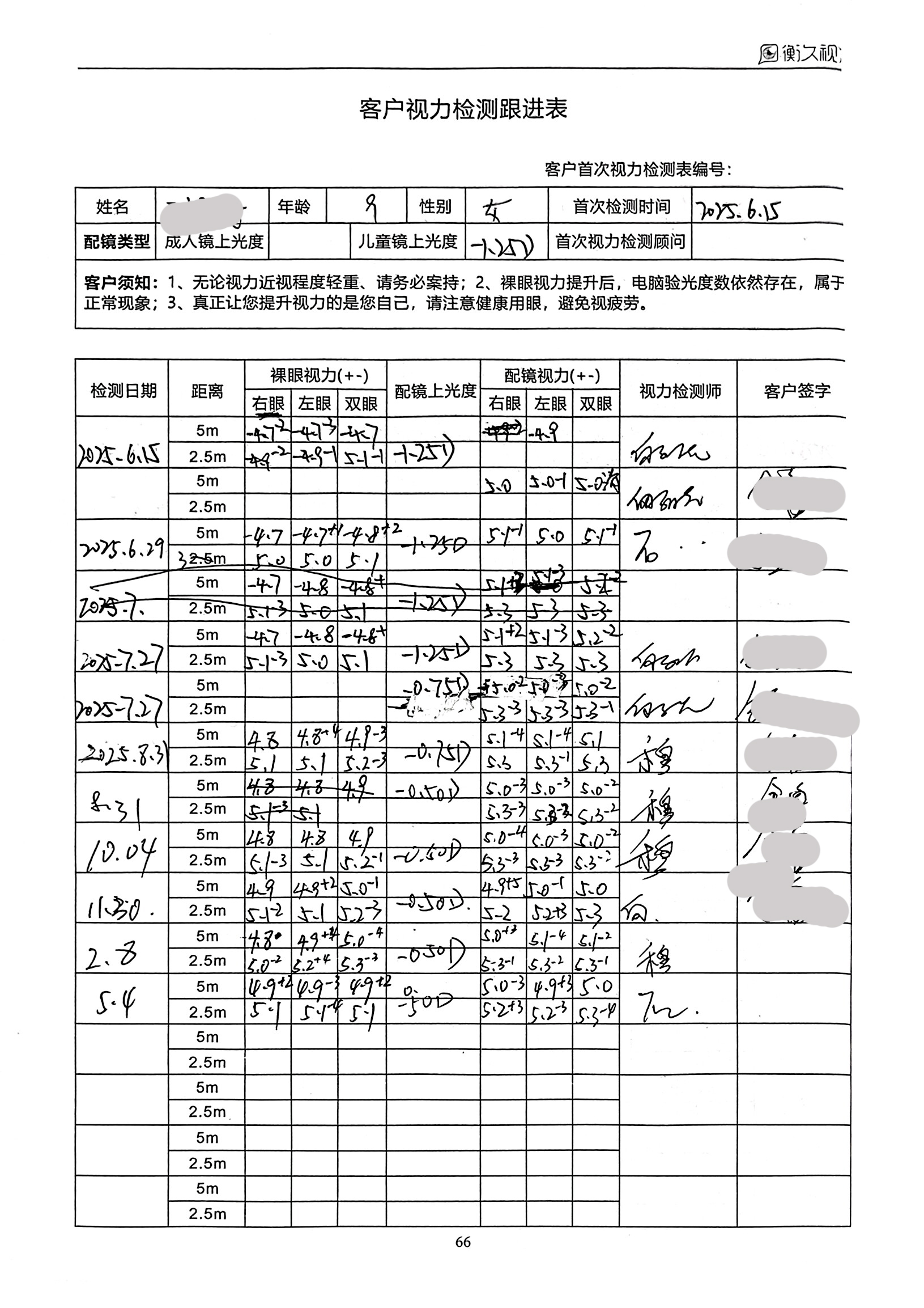 裸眼视力案例 27