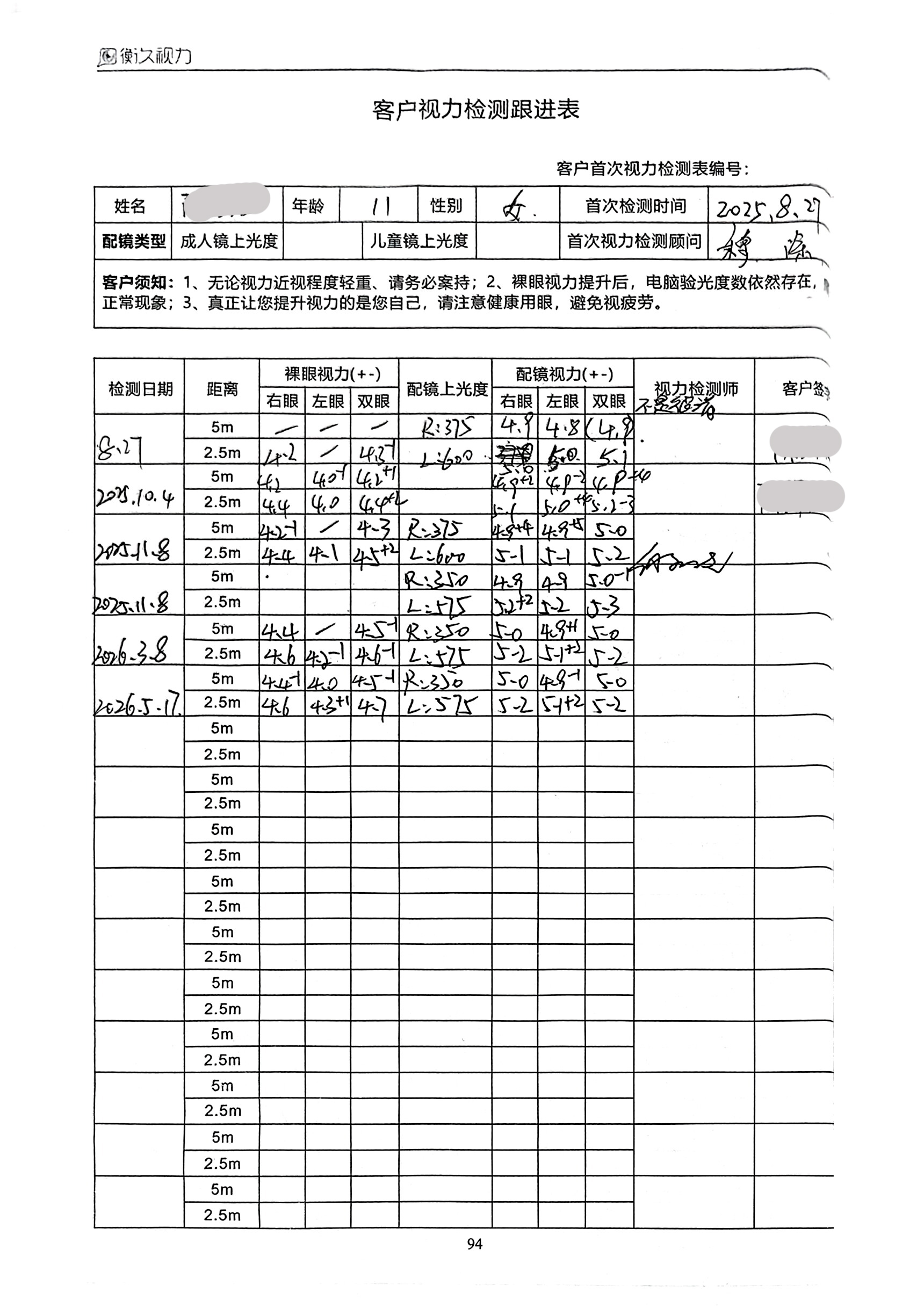 裸眼视力案例 44