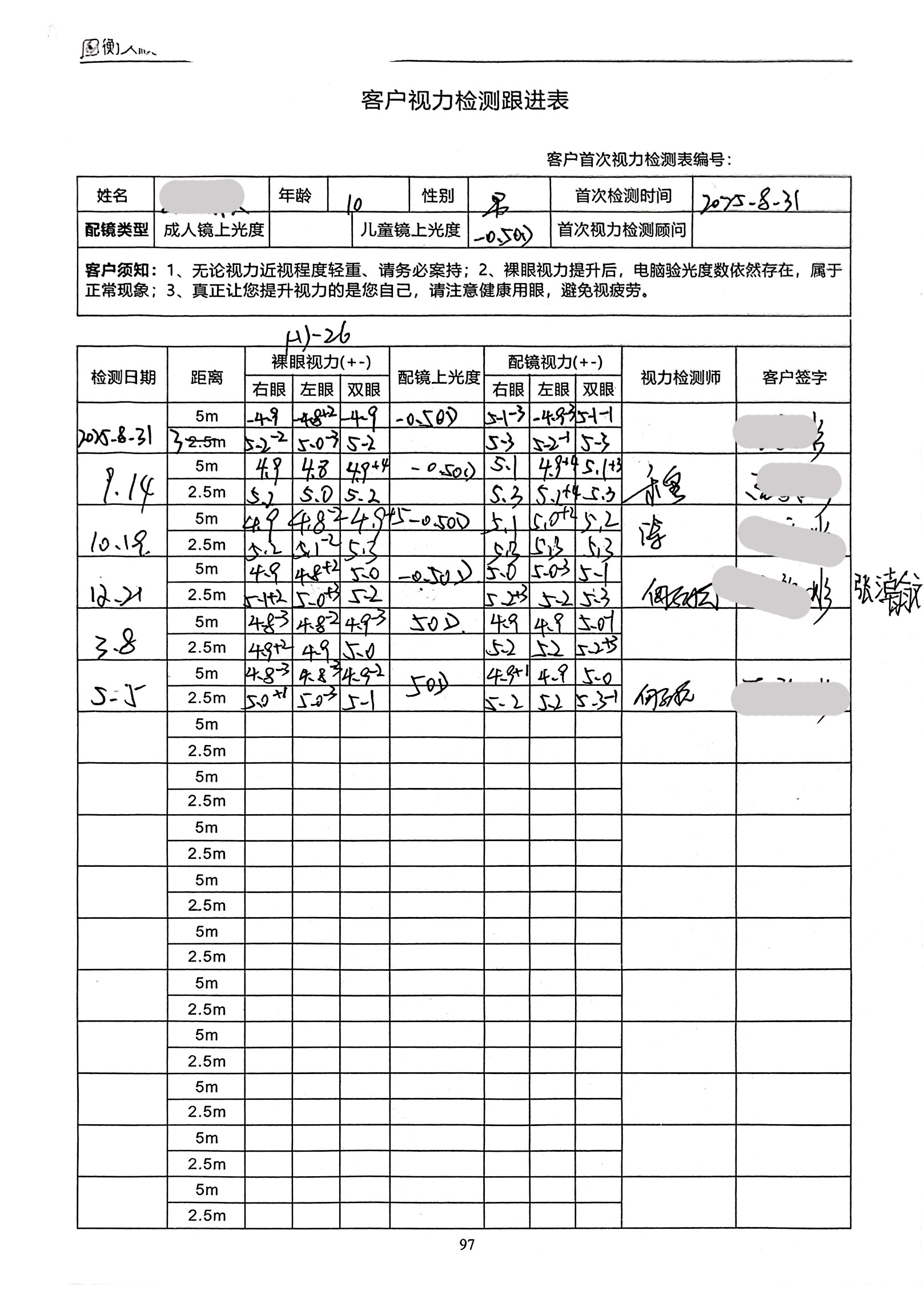 裸眼视力案例 46